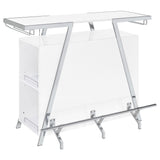  Coaster Furniture Araceli 182355 Freestanding LED Home Bar Cabinet - White High Gloss IMAGE 1