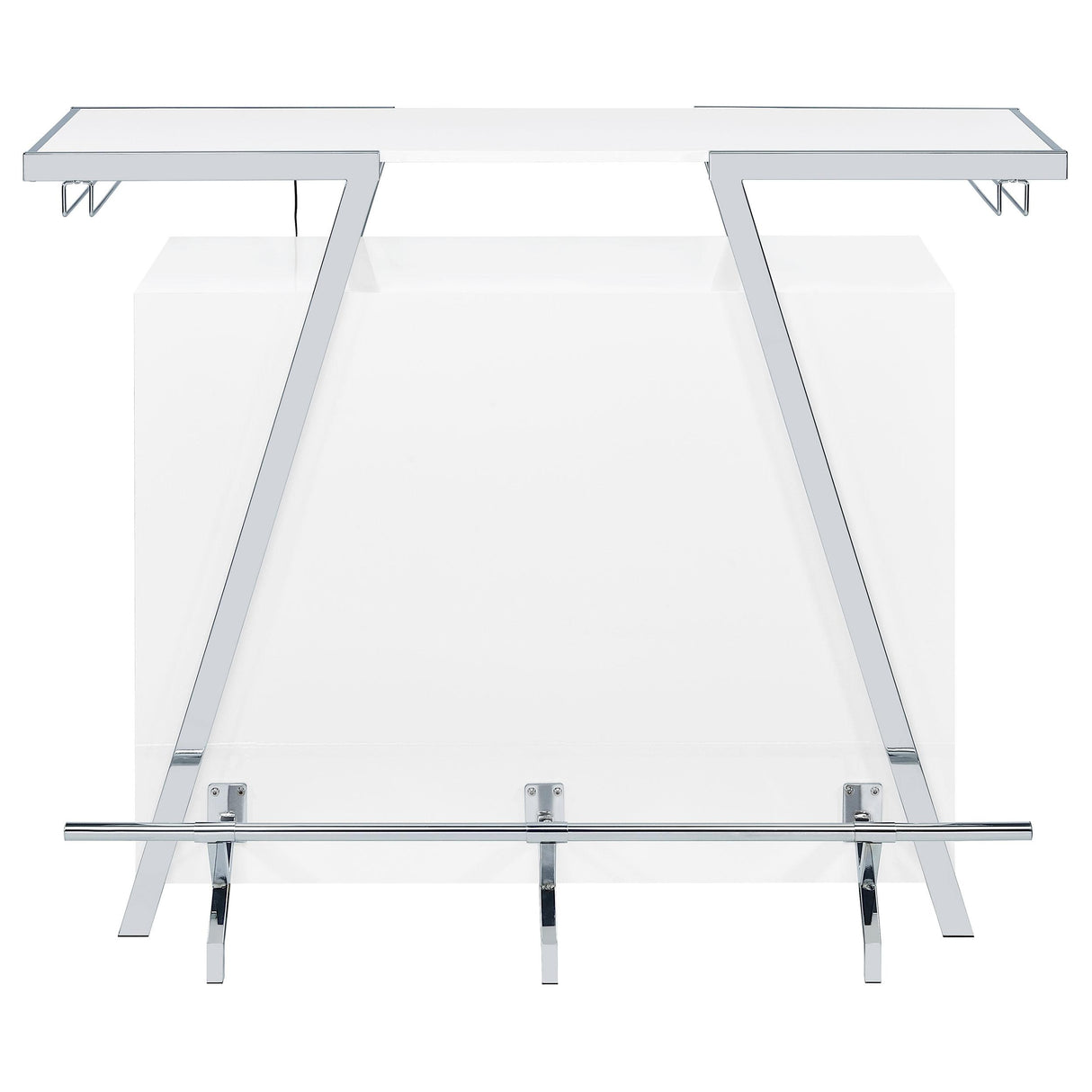  Coaster Furniture Araceli 182355 Freestanding LED Home Bar Cabinet - White High Gloss IMAGE 11
