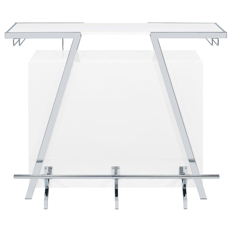  Coaster Furniture Araceli 182355 Freestanding LED Home Bar Cabinet - White High Gloss IMAGE 11
