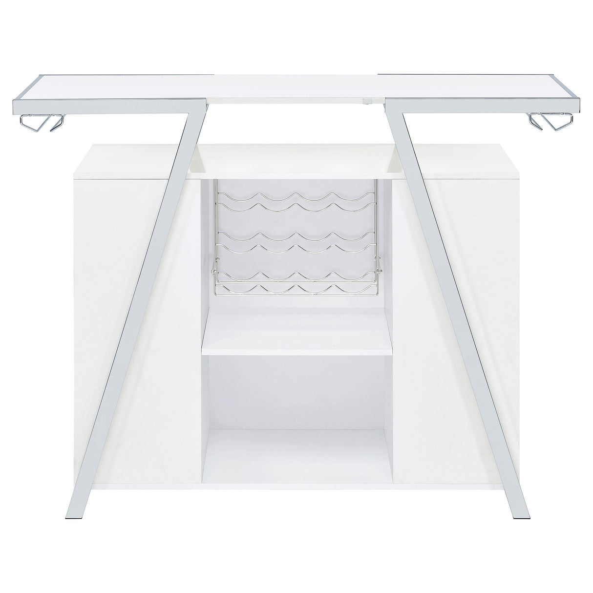  Coaster Furniture Araceli 182355 Freestanding LED Home Bar Cabinet - White High Gloss IMAGE 14