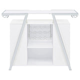  Coaster Furniture Araceli 182355 Freestanding LED Home Bar Cabinet - White High Gloss IMAGE 14