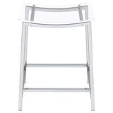  Coaster Furniture Jovani 182358 Acrylic Backless Counter Stool - Chrome IMAGE 3