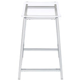  Coaster Furniture Jovani 182358 Acrylic Backless Counter Stool - Chrome IMAGE 4