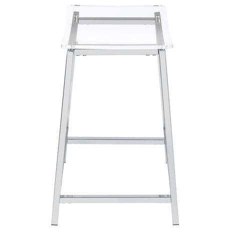  Coaster Furniture Jovani 182358 Acrylic Backless Counter Stool - Chrome IMAGE 4