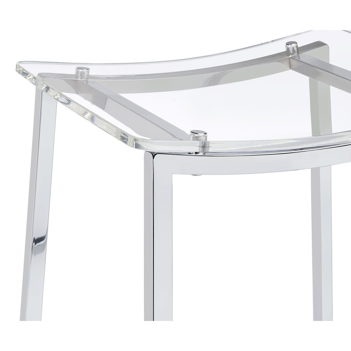  Coaster Furniture Jovani 182358 Acrylic Backless Counter Stool - Chrome IMAGE 6