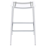  Coaster Furniture Jovani 182359 Acrylic Backless Bar Stool - Chrome IMAGE 2