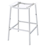  Coaster Furniture Jovani 182359 Acrylic Backless Bar Stool - Chrome IMAGE 3