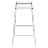  Coaster Furniture Jovani 182359 Acrylic Backless Bar Stool - Chrome IMAGE 4