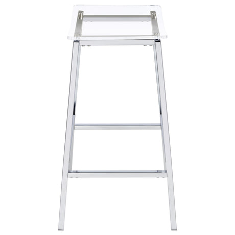  Coaster Furniture Jovani 182359 Acrylic Backless Bar Stool - Chrome IMAGE 4