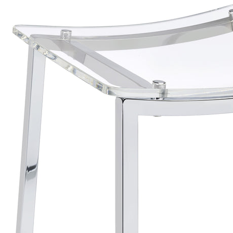  Coaster Furniture Jovani 182359 Acrylic Backless Bar Stool - Chrome IMAGE 8