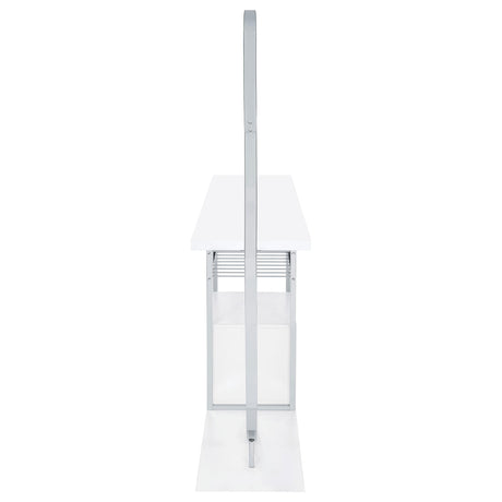  Coaster Furniture Risley 182798 2-door Circular LED Home Bar Cabinet - White High Gloss IMAGE 14