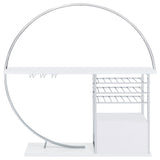  Coaster Furniture Risley 182798 2-door Circular LED Home Bar Cabinet - White High Gloss IMAGE 16