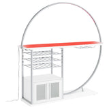  Coaster Furniture Risley 182798 2-door Circular LED Home Bar Cabinet - White High Gloss IMAGE 4