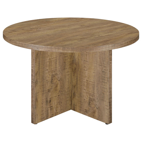  Coaster Furniture Jamestown 183021 Round 47-inch Composite Wood Dining Table - Mango IMAGE 5