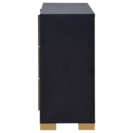  Coaster Furniture Marceline 222833 6-Drawer Dresser - Black IMAGE 5