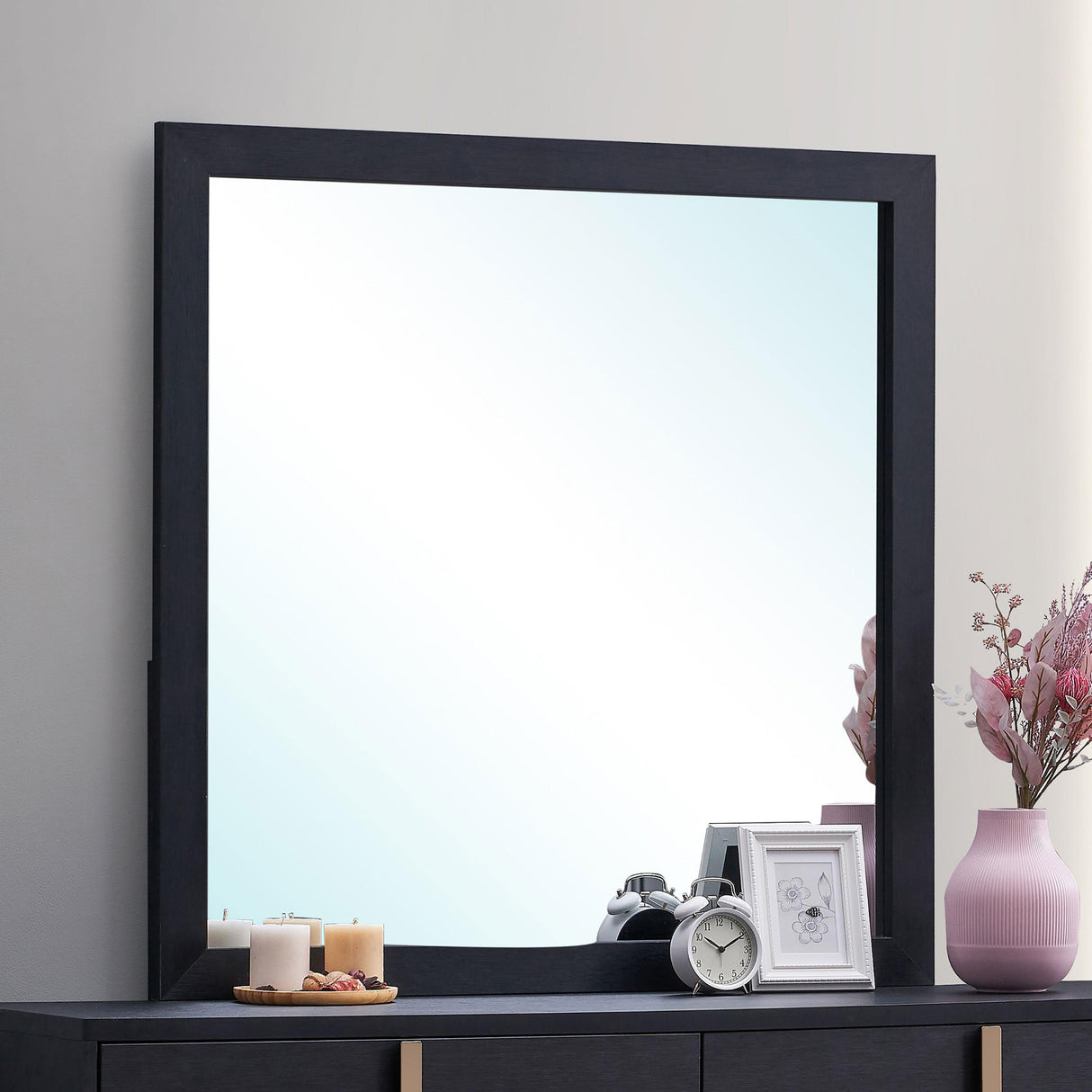  Coaster Furniture Marceline 222834 Dresser Mirror - Black IMAGE 2