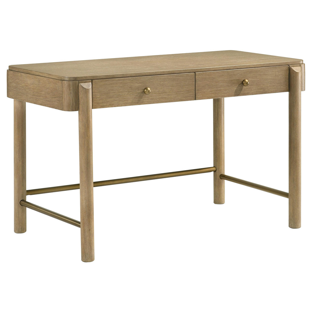  Coaster Furniture Arini 224307 2-Drawer Vanity Desk Makeup Table - Sand Wash IMAGE 1