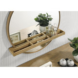  Coaster Furniture Arini 224308 Round Vanity Wall Mirror with Shelf - Sand Wash IMAGE 5