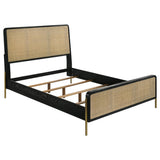  Coaster Furniture Arini 224330KE Rattan Eastern King Panel Bed - Black and Natural IMAGE 1