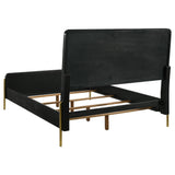  Coaster Furniture Arini 224330Q Rattan Queen Panel Bed - Black and Natural IMAGE 4