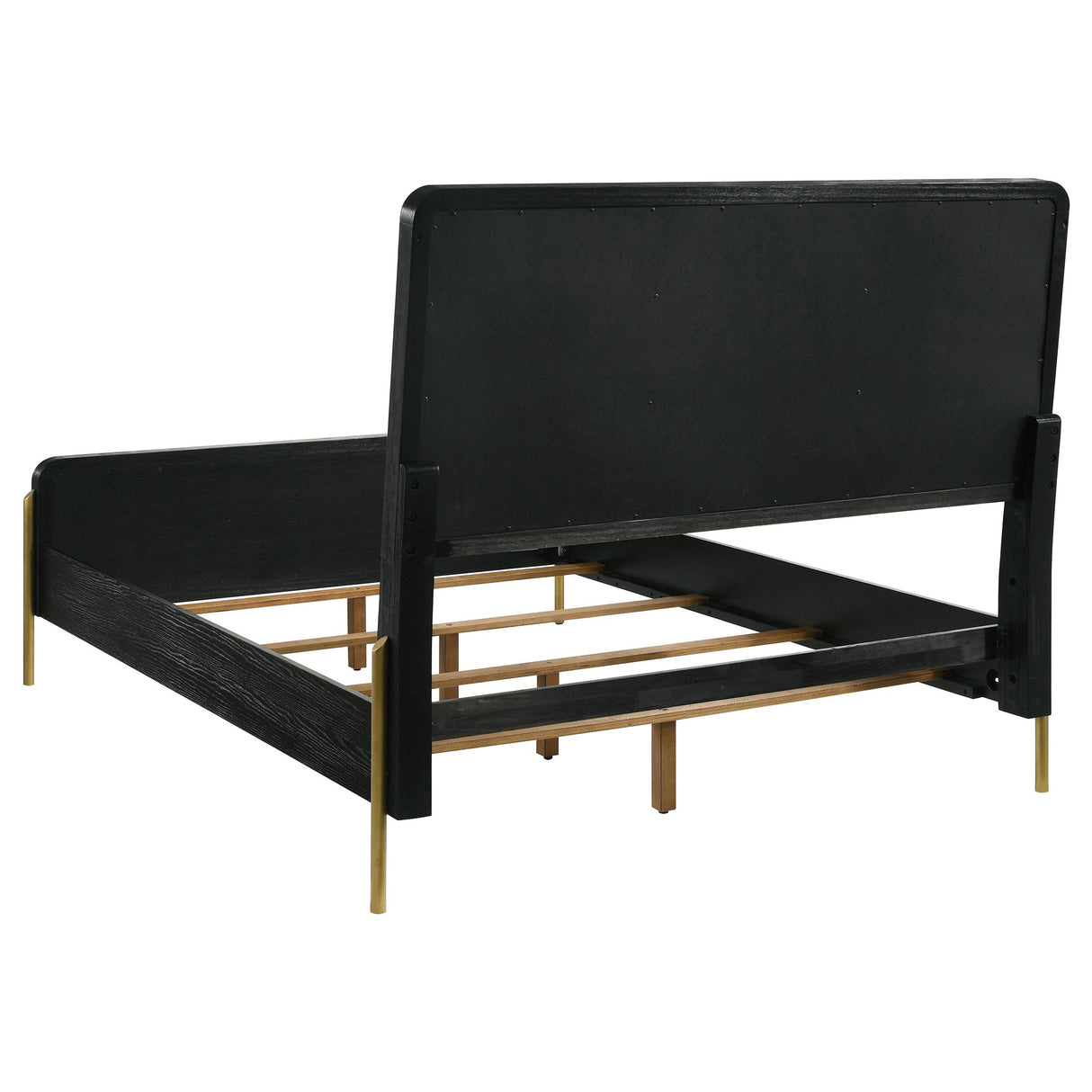  Coaster Furniture Arini 224331KE Upholstered Eastern King Panel Bed - Black and Grey IMAGE 4