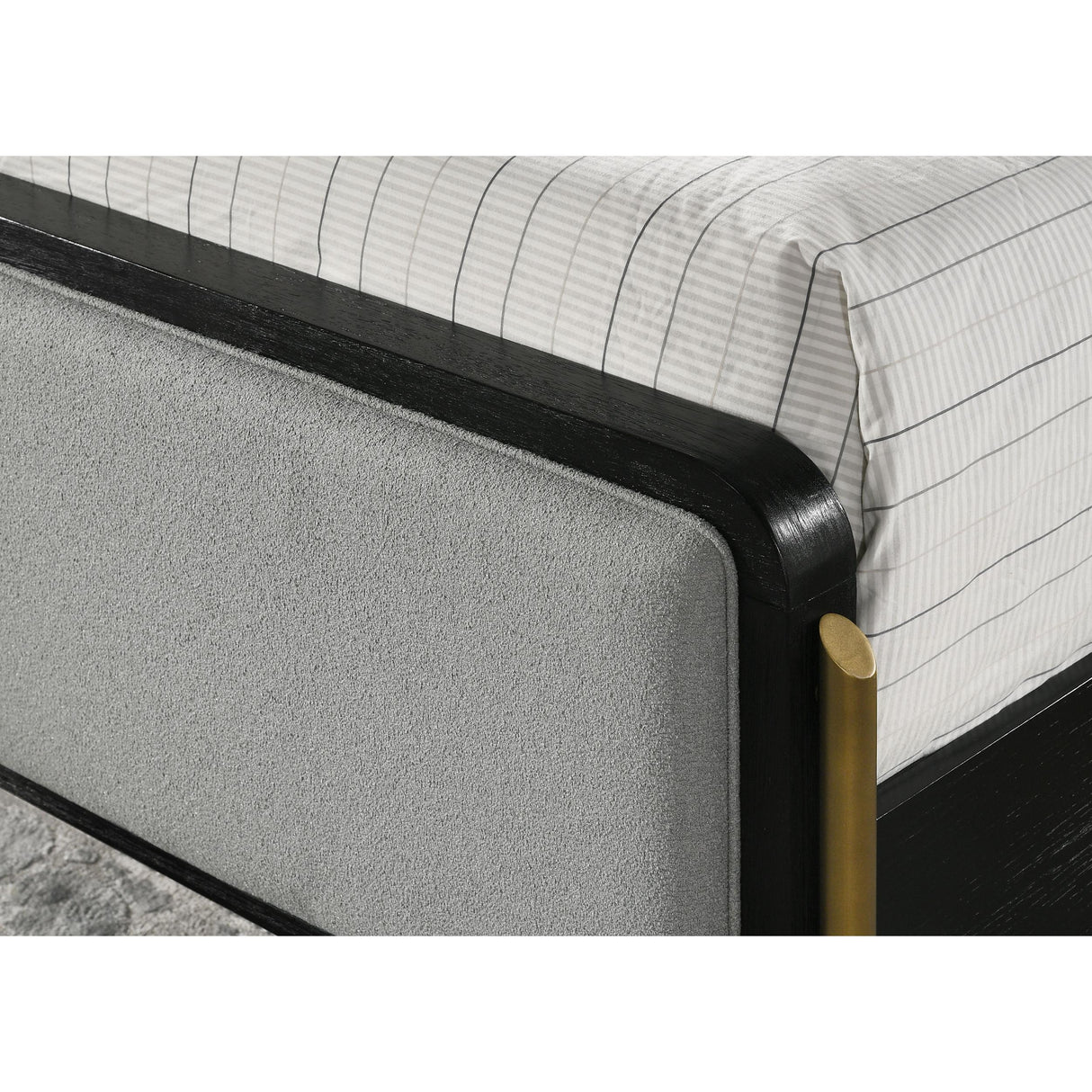  Coaster Furniture Arini 224331KE Upholstered Eastern King Panel Bed - Black and Grey IMAGE 7