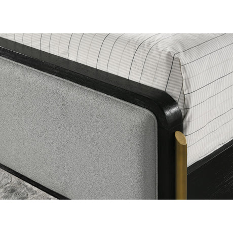  Coaster Furniture Arini 224331Q Upholstered Queen Panel Bed - Black and Grey IMAGE 7