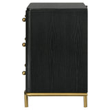  Coaster Furniture Arini 224332 3-Drawer Nightstand - Black IMAGE 5