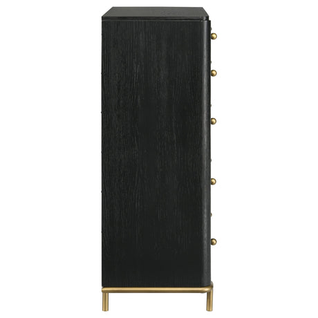  Coaster Furniture Arini 224335 5-Drawer Bedroom Chest - Black IMAGE 9