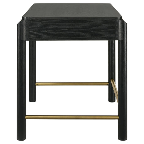  Coaster Furniture Arini 224337 2-Drawer Vanity Desk Makeup Table - Black IMAGE 6