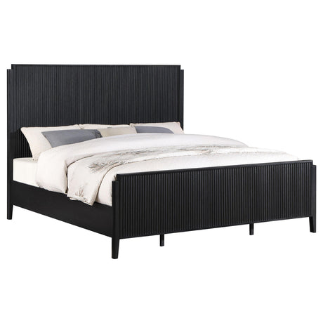  Coaster Furniture Brookmead 224711Q Wood Queen Panel Bed - Black IMAGE 4