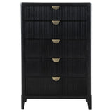  Coaster Furniture Brookmead 224715 5-Drawer Bedroom Chest - Black IMAGE 3