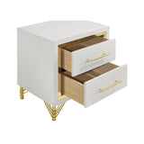  Coaster Furniture Lucia 224732 2-Drawer Nightstand Bedside Table - White IMAGE 10