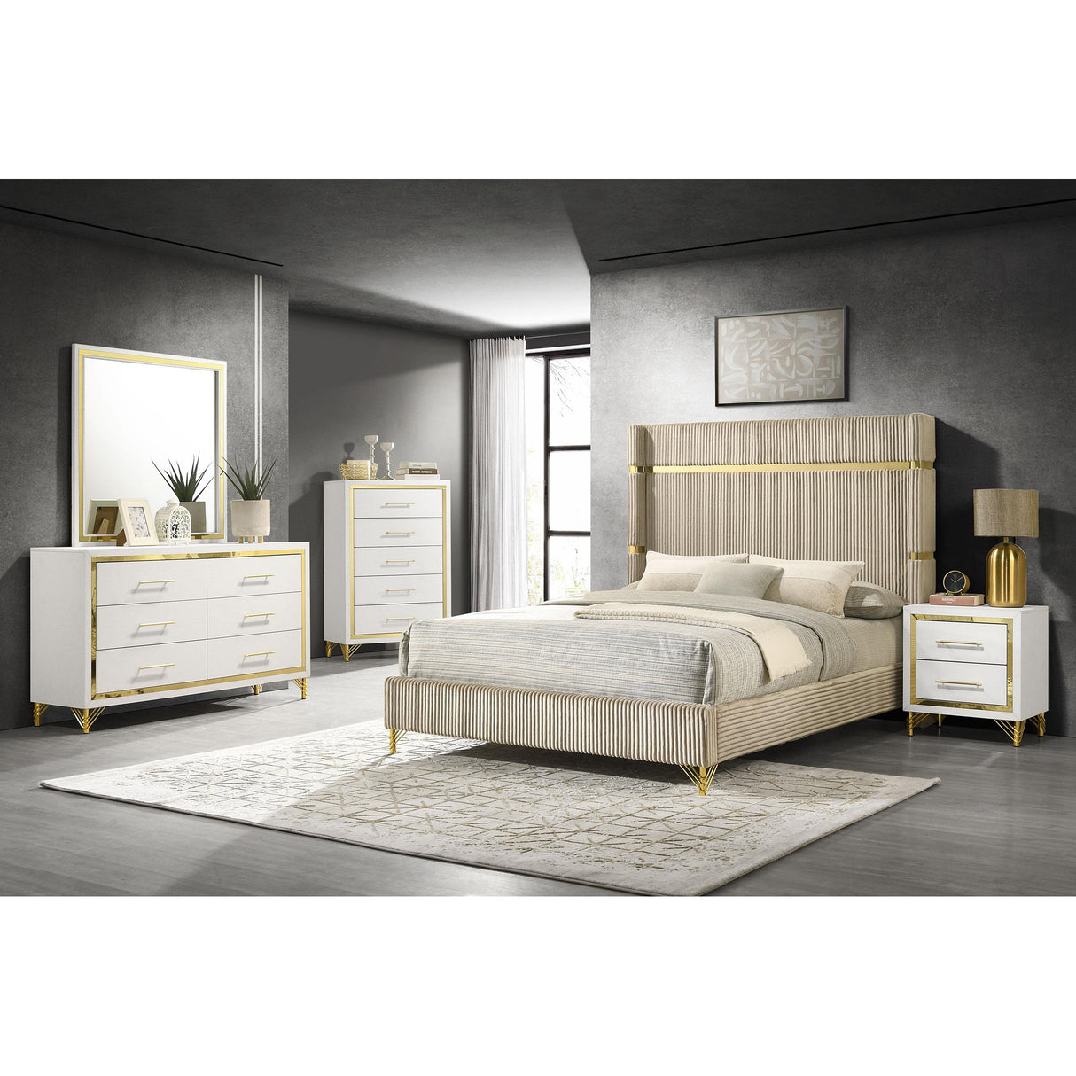  Coaster Furniture Lucia 224732 2-Drawer Nightstand Bedside Table - White IMAGE 11