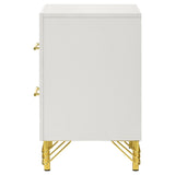  Coaster Furniture Lucia 224732 2-Drawer Nightstand Bedside Table - White IMAGE 5