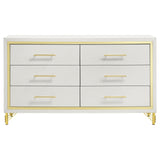  Coaster Furniture Lucia 224733 6-Drawer Dresser Cabinet - White IMAGE 3