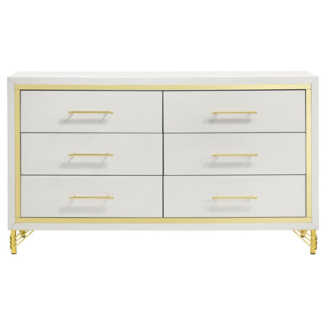  Coaster Furniture Lucia 224733 6-Drawer Dresser Cabinet - White IMAGE 3