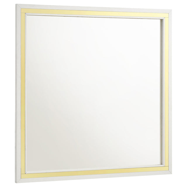  Coaster Furniture Lucia 224734 Dresser Mirror - White IMAGE 1