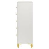  Coaster Furniture Lucia 224735 5-Drawer Bedroom Chest of Drawers - White IMAGE 5