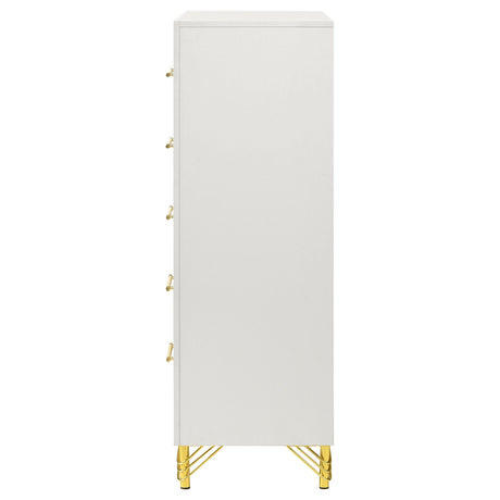  Coaster Furniture Lucia 224735 5-Drawer Bedroom Chest of Drawers - White IMAGE 5