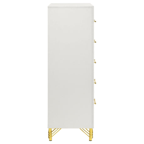  Coaster Furniture Lucia 224735 5-Drawer Bedroom Chest of Drawers - White IMAGE 9