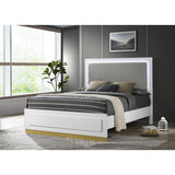  Coaster Furniture Caraway 224771KE Wood Eastern King LED Panel Bed - White IMAGE 2