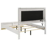 Coaster Furniture Caraway 224771Q Wood Queen LED Panel Bed - White IMAGE 3