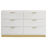  Coaster Furniture Caraway 224773 6-Drawer Dresser - White IMAGE 3