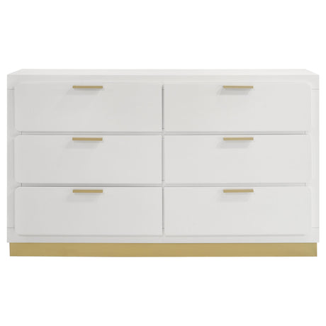  Coaster Furniture Caraway 224773 6-Drawer Dresser - White IMAGE 3