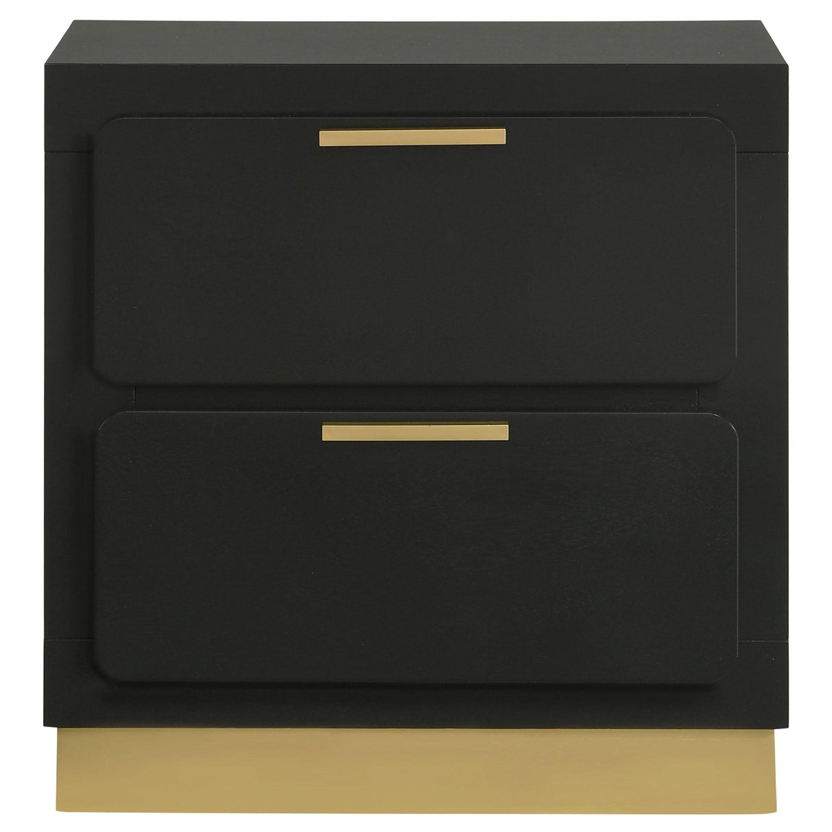  Coaster Furniture Caraway 224782 2-Drawer Nightstand - Black IMAGE 3