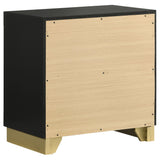  Coaster Furniture Caraway 224782 2-Drawer Nightstand - Black IMAGE 6