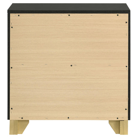  Coaster Furniture Caraway 224782 2-Drawer Nightstand - Black IMAGE 7