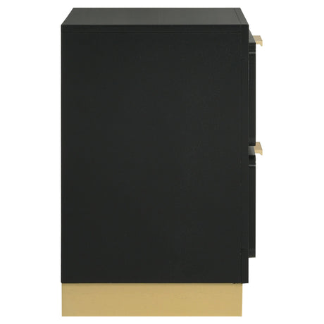  Coaster Furniture Caraway 224782 2-Drawer Nightstand - Black IMAGE 9