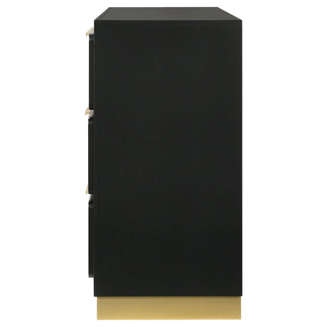  Coaster Furniture Caraway 224783 6-Drawer Dresser - Black IMAGE 5